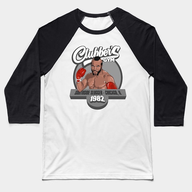 Clubber Lang's Gym Baseball T-Shirt by Graphiksmash